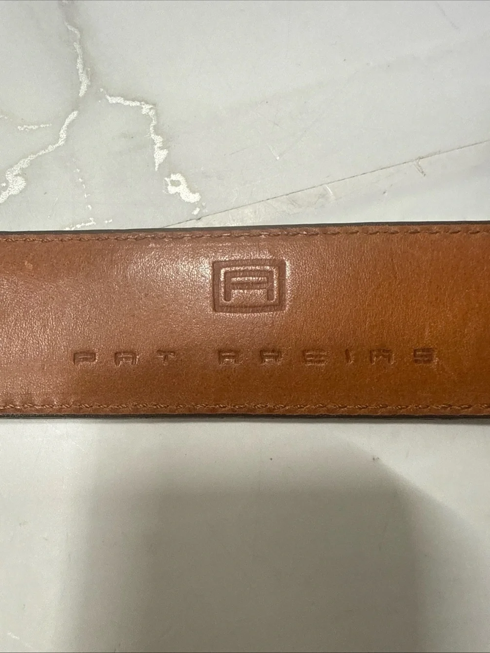 Pat Areias Sterling Silver Belt Buckle Genuine Calfskin Made In USA Size 36